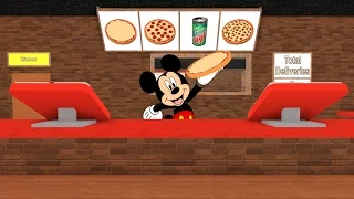 Mickey Mouse plays | ROBLOX Work at a Pizza Place