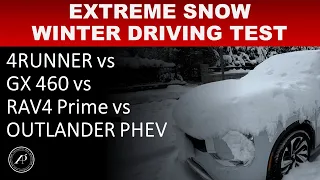 HEAVY SNOW DRIVING COMPARISON: 4RUNNER vs GX 460 vs RAV4 PRIME vs OUTLANDER PHEV - WHICH ONE IS BEST