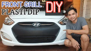 Hyundai Accent Front Grill Elasti Dip Painting [Do-it-Yourself]