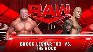 Full Match - Brock Lesnar '03 vs. The Rock '23: Raw|WWE 2K23