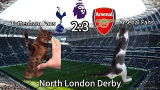 CAT MEMES FOOTBALL - Tottenham Hotspurs 2 - 3 Arsenal | EPL 23/24 Highlights l North London Derby