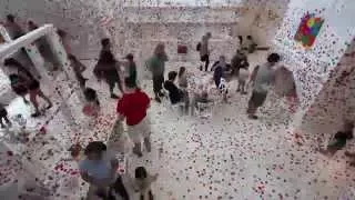 Watch as Yayoi Kusama's 'The obliteration room' is transformed