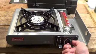 Unboxing a Coleman butane single burner stove