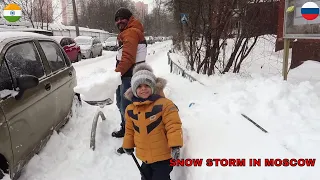 RECORD BREAKING SNOWFALL IN MOSCOW  || INDIAN LIFE IN RUSSIAN STYLE ||