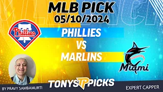Philadelphia Phillies vs Miami Marlins 5/10/2024 FREE MLB Picks and Predictions by Pravy Sambamurti