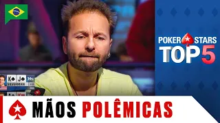 As Mãos de Poker Mais POLÊMICAS ♠️ Top 5 do PokerStars ♠️ PokerStars Brasil