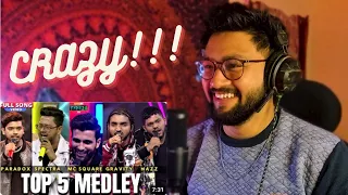 Top 5 medley | Paradox, MC SQUARE, Nazz, Spectra Music, Gravity | Hustle 2.0 || REACTION VIDEO !!!