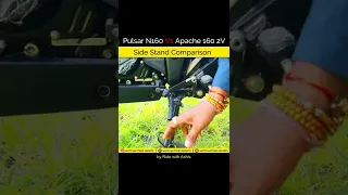 Bajaj Pulsar N160 Vs Apache 160 2V Side Stand Comparison.🔥🔥#shorts #bajaj #tvs #pulsar #apache1602v