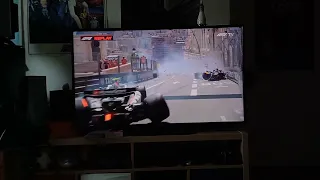 F1 Monaco Massive Crash Perez, Haas cars