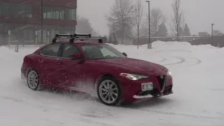 Alfa Romeo Giulia Snow Waltz -- TCS/ESC off