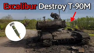 Ukraine Destroy Russias Newest Tank T-90M With Excalibur