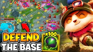 The Most INTENSE Teemo Game You Will Ever Witness... (40 MINUTE BASE DEFENSE)