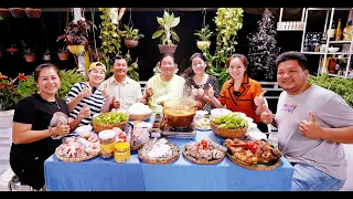Mời " Thánh Ăn " chị NGA SUMO & Long Khánh Quê Em Đại tiệc Lẫu Mắm cùng Ba Mẹ tại Vườn | SHVLOG #390