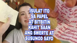 ISULAT ITO SA PAPEL AT BITBITIN KAHIT SAAN ANG SWERTE AY SUSUNOD SAYO-APPLE PAGUIO7