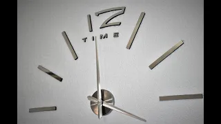 3D BIG DIY CLOCK / Wall Clock Installation for Home Decoration