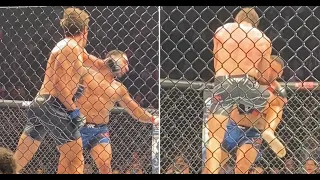 Jake Gyllenhaal lands Crazy flying knee KO #ufc285