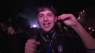 Triumphant Atalanta fans in Bergamo watch their team win the Europa League final｜Lookman｜Gasperini