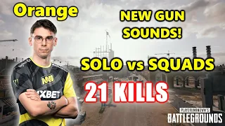 NaVi Orange - 21 KILLS - NEW GUN SOUNDS! - SOLO vs SQUADS - PUBG