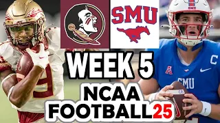 Florida State at SMU - Week 5 Simulation (2024 Rosters for NCAA 14)