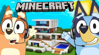 Bluey Build A Modern House in Minecraft