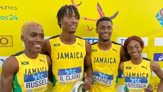 Roshawn Clarke and Janieve Russell Qualify Jamaica's 4x4 Mixed Relay to the Paris Olympic Games