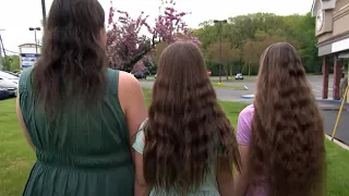 Mom and Daughters Chop Off 34 Inches of Hair