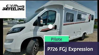 Pilote P726 FGJ Expression! Schicker Franzose mit Face to Face, Hubbett und Einzelbetten! Mod.22 🚐🔥