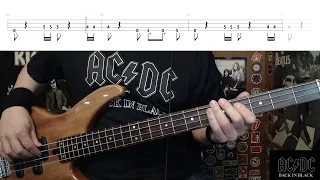 Back In Black by AC/DC - Bass Cover with Tabs Play-Along