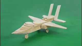 Aircraft​ Handmade by Popsicle Stick ice-cream DIY model F15