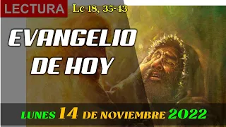 LECTURA DEL SANTO EVANGELIO SEGÚN SAN LUCAS 18, 35-43 HOY lunes 14 de noviembre de 2022