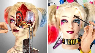 Get Crazy with Harley Quinn - Unique Makeup & Diorama Inside the Head! 🤪🎨💋