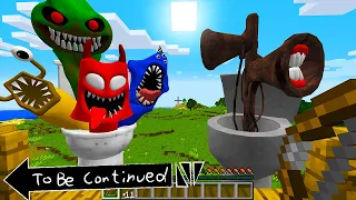 GIANT SKIBIDI TOILET SIRENHEAD and SCARY SKIBIDI TOILET Garten of Banban HAUNT ME in MINECRAFT!