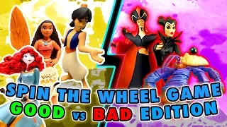 Moana & Aladdin Spin The Wheel Game! Good VS Bad Toys w/ Jasmine, Aladdin & Sofia the First