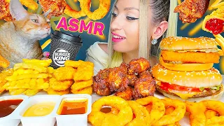 ASMR EATING BURGER KING, FRIED CHICKEN, ONION RINGS, WHOPPER 후라이드 치킨 (FISH BURGER, FRIES) MUKBANG 먹방