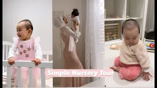 BABY GIRL NURSERY TOUR | simple and neutral! + reorganise with me ♥︎