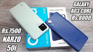 Galaxy A03 Core vs Realme Narzo 50i - Which Should You Buy ?