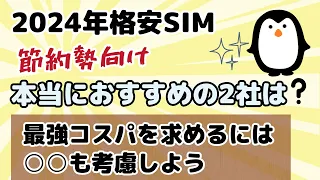 【2024年5月】節約勢におすすめ！コスパ最強の格安SIM/月0円運用を目指す私の戦略