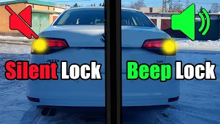 Enable/disable car lock/unlock beep on Volkswagen/Audi (VW jetta) . Lock accoustic confirmation