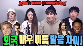 Actor's name pronunciation in English Korean Japanese & Chinese