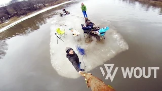 Epic ice adventure. Сплав на льдине. WOUT team.