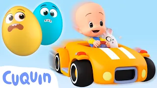 Surprise eggs with cars 🚖! Learn colors with Cuquín's pandabag and his friends