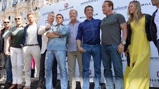 The Expendables 3: Cast Arrives to Cannes in Tanks for Press Conference - Arnold Schwarzenegger