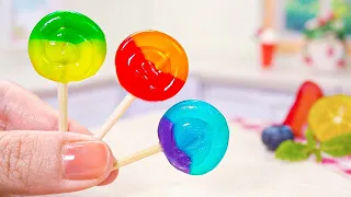 🌈🍭 Sweet Miniature Rainbow Lollipop Candy Making | Yummy Miniature Dessert Recipe For Summer