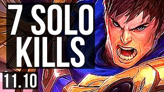 GAREN vs AATROX (TOP) | 16/1/2, 2.3M mastery, 7 solo kills, Rank 7 Garen | KR Challenger | v11.10