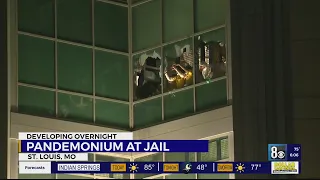 Inmates riot at St. Louis Justice Center, busting windows, throwing objects