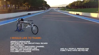 Rocket Bicycle World Record ǀ 333 km h 207 mph ǀ Rider  François Gissy #shorts