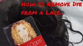 How To| Remove Dye Stains from a Lace