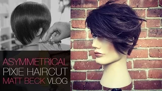 Asymmetrical Undercut Pixie Haircut with Tapered Edge