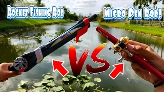 Fishing With Micro Pen Fishing Rod & Rocket Fishing Rod