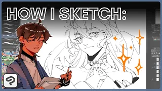 [Art Tutorial] How I draw | sketch/lineart